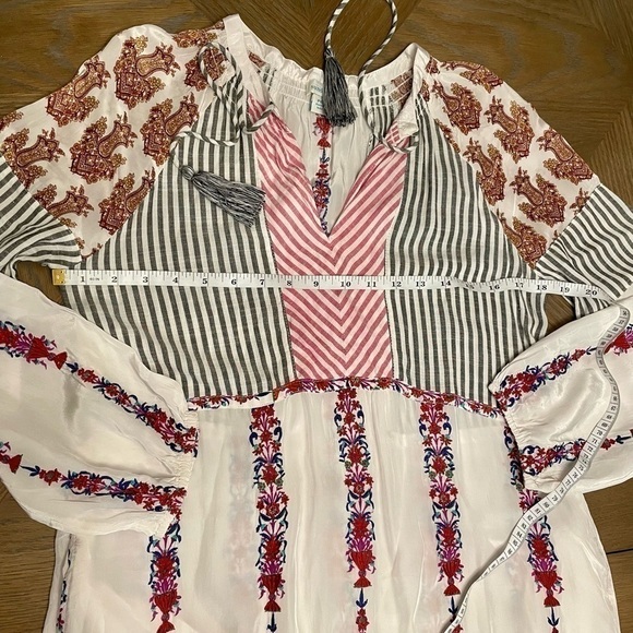 Sundance Laisella Embroidered Maxi Kaftan Dress long sleeve - Picture 8 of 15